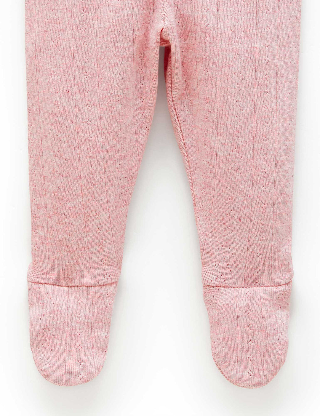 Purebaby Pointelle Footed Leggings - Peony