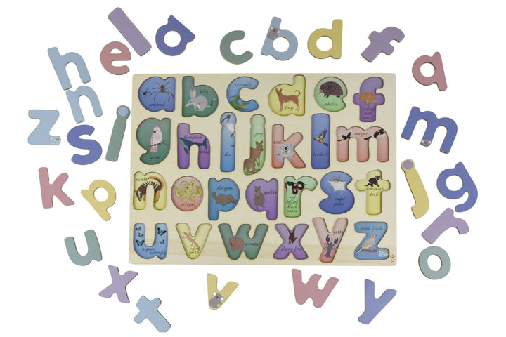 A-Z of Australian Animals Lowercase Wooden Puzzle