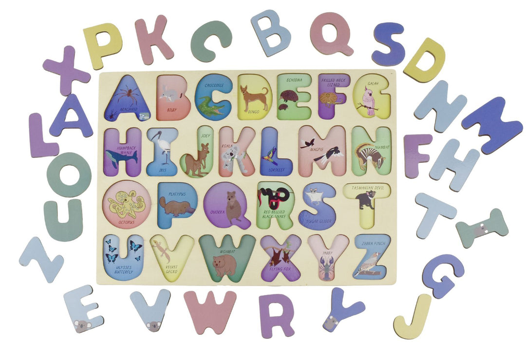 A-Z of Australian Animals Uppercase Wooden Puzzle