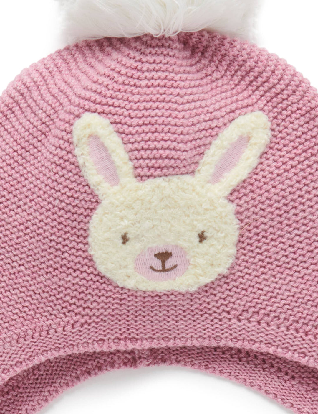 Purebaby Pom Pom Beanie - Bunny Down River