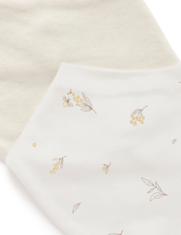 Purebaby Dribble Bib 2 Pack - Wattle Bee