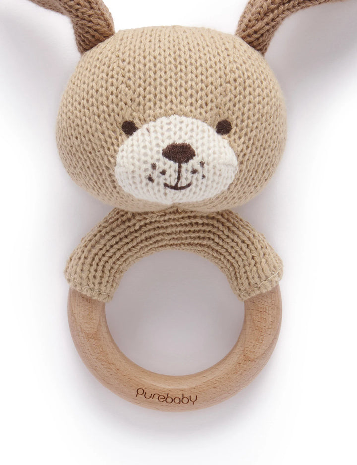 Purebaby Dog Knit Rattle