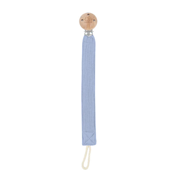 Playground Fabric & Beech Wood Pacifier Clip - Assorted