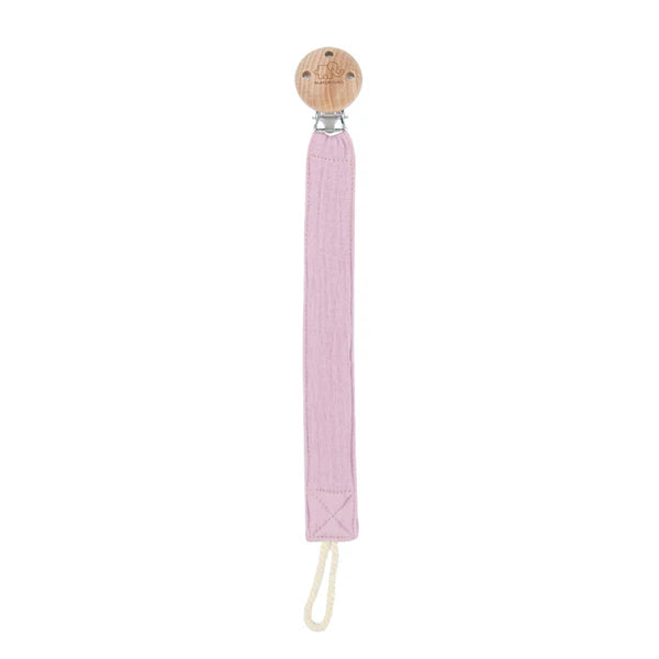 Playground Fabric & Beech Wood Pacifier Clip - Assorted