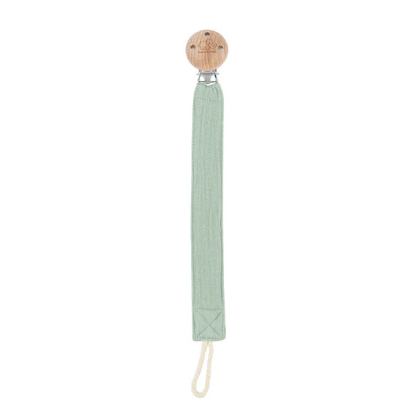 Playground Fabric & Beech Wood Pacifier Clip - Assorted