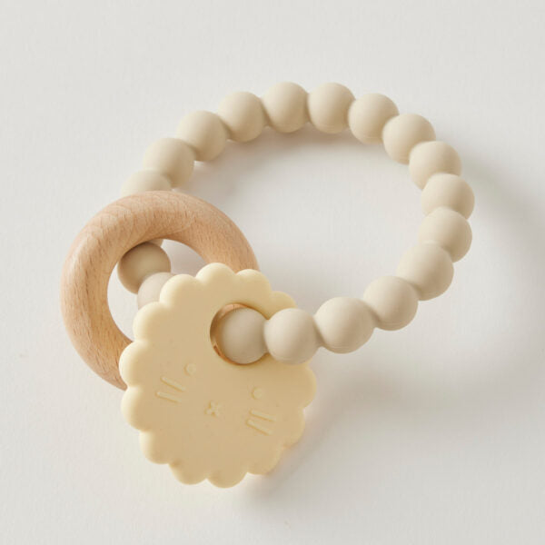 Jiggle & Giggle Silicone & Wood Teether - Assorted