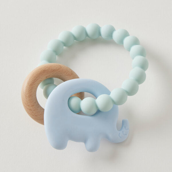 Jiggle & Giggle Silicone & Wood Teether - Assorted