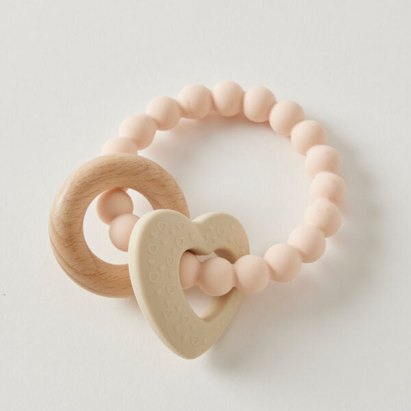 Jiggle & Giggle Silicone & Wood Teether - Assorted