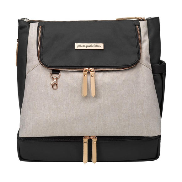 Pivot 2 in 1 Nappy Bag Tote & Backpack - Sand & Black