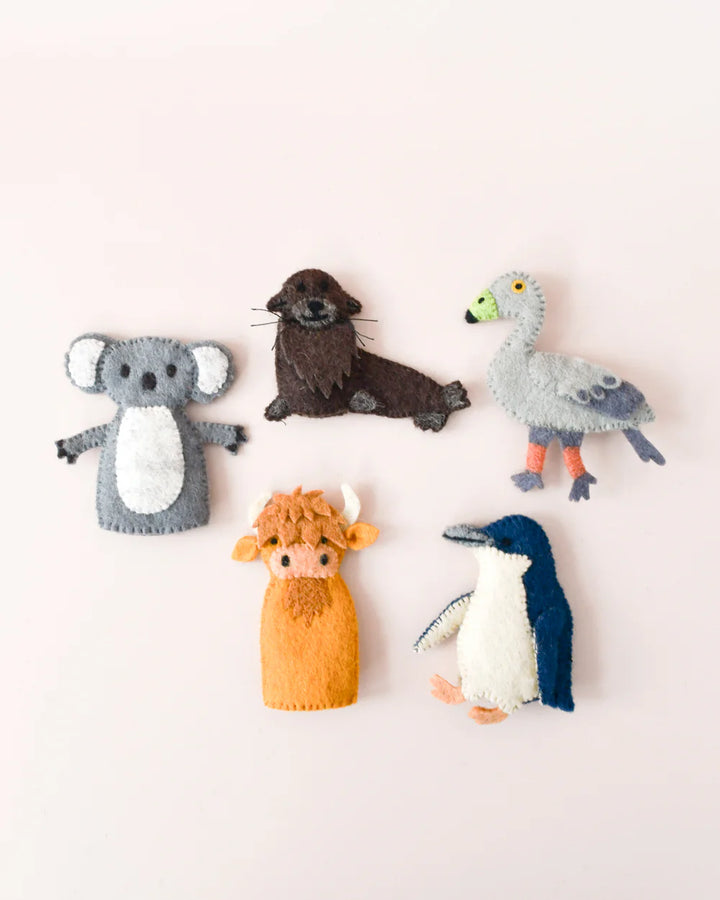 Australian Phillip Island Animals Finger Puppets Set