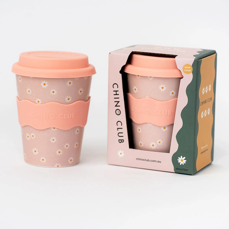 Pink Daisy Adult Coffee Cup 350ml