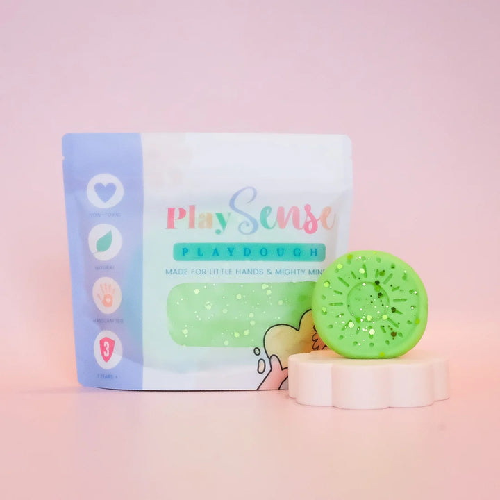 Play Sense Dough | Pastel Green Glitter | Lime Scented