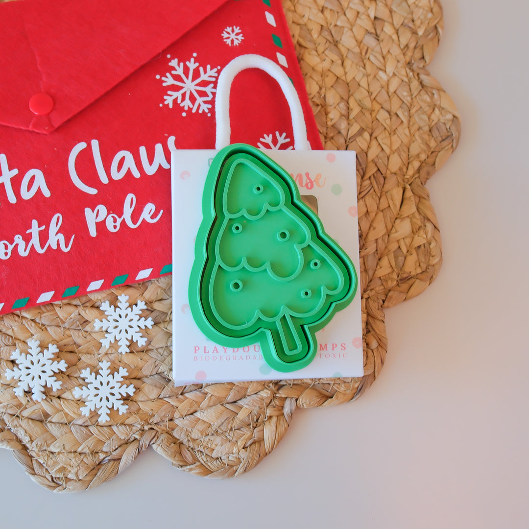 Play Sense Eco Christmas Playdough Stamp | Christmas Tree One