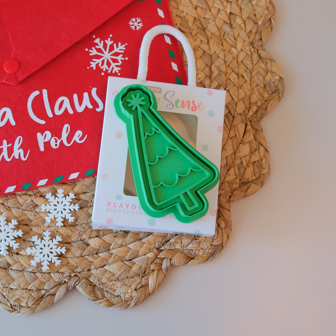 Play Sense Eco Christmas Playdough Stamp | Christmas Tree Three