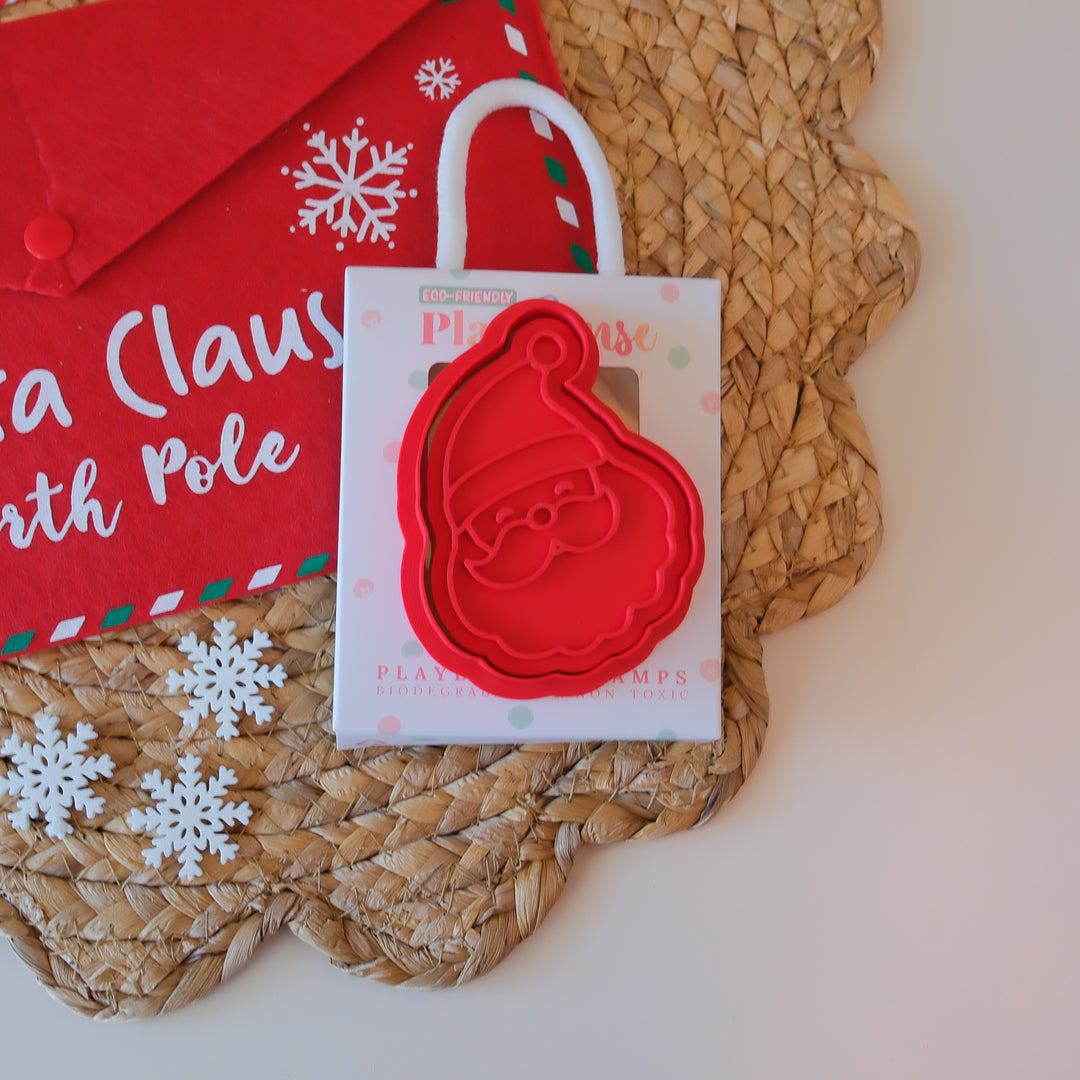 Play Sense Eco Christmas Playdough Stamp | Father Christmas