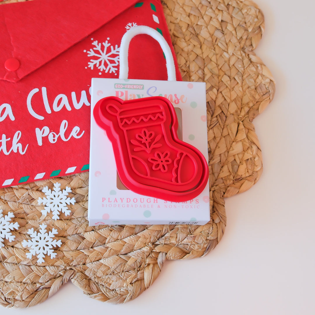 Play Sense Eco Christmas Playdough Stamp | Nordic Christmas Stocking