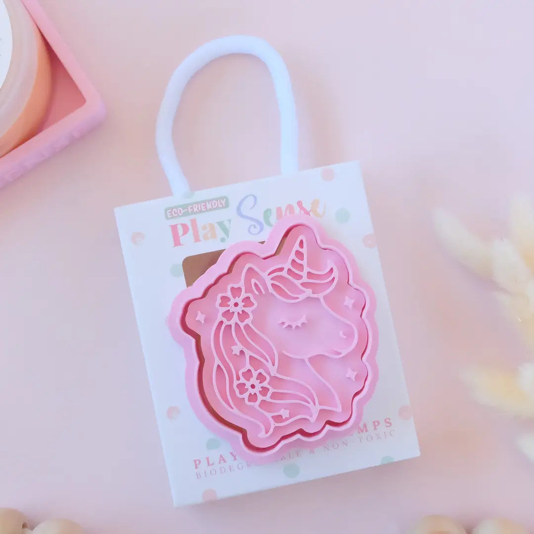 Eco Playdough Stamp | Flower Unicorn