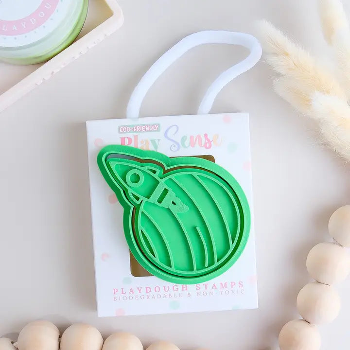 Eco Playdough Stamp | Planet with Rocket