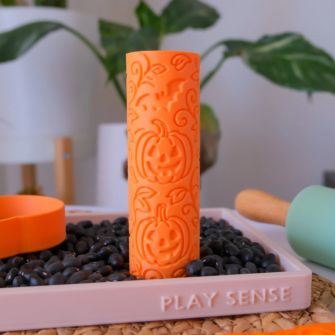 Play Sense Eco Textured Roller | Halloween Pumpkin