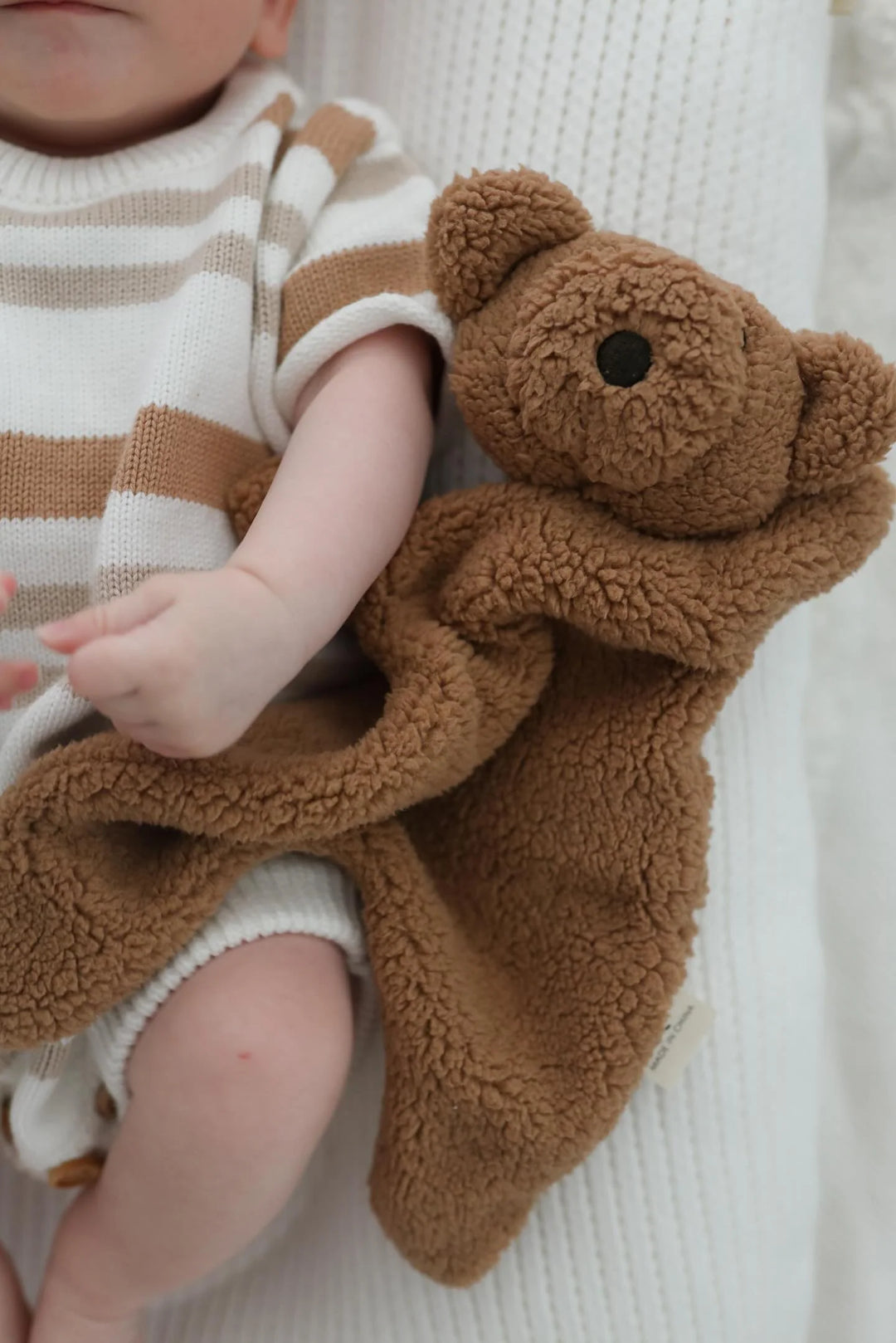 Pop Ya Tot Little Teddy Comforter Toy - Brown