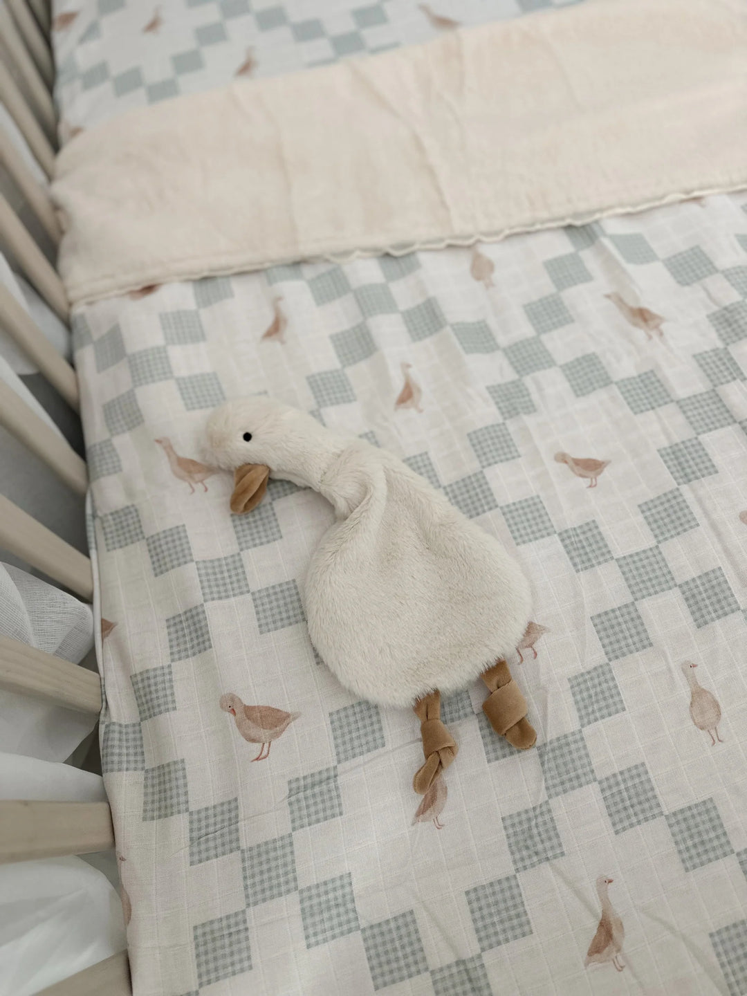 Pop Ya Tot Organic Goosey Gander Fur Lined Blanket
