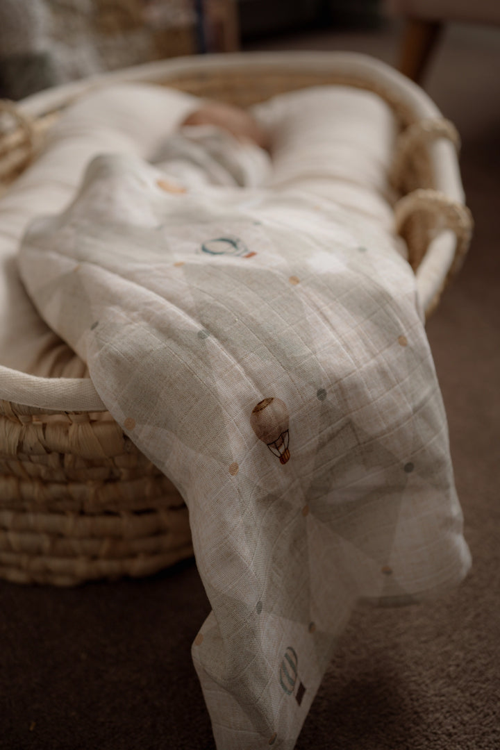 Pop Ya Tot Organic Muslin Swaddle - Up & Away