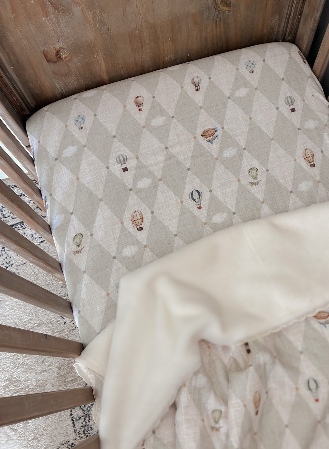 Pop Ya Tot Organic Muslin Cot Sheet - Up & Away