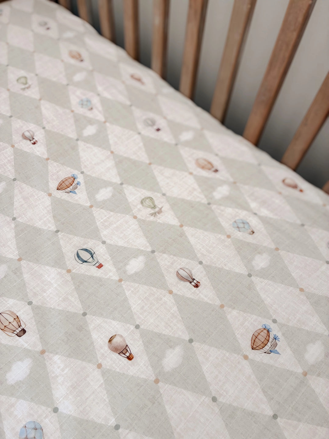 Pop Ya Tot Organic Muslin Cot Sheet - Up & Away