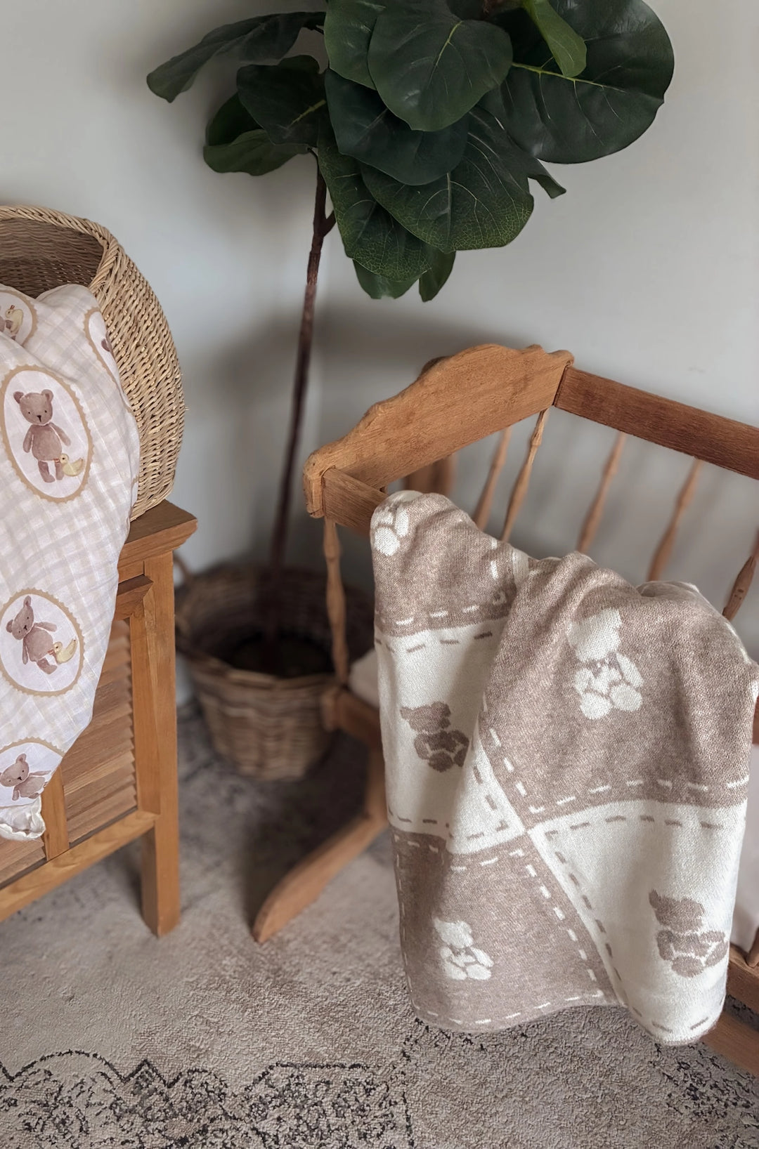 Pop Ya Tot Organic Little Ted Knit Blanket