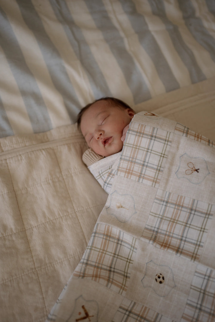 Pop Ya Tot Organic Muslin Swaddle - Old Sport