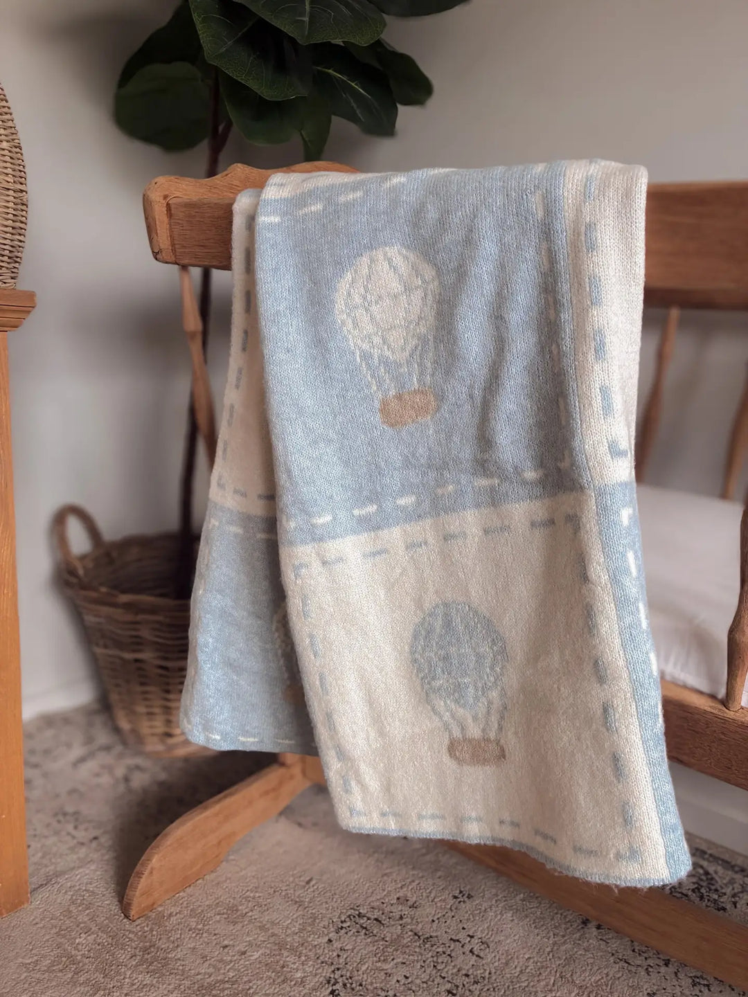 Pop Ya Tot Organic Up & Away Knit Blanket