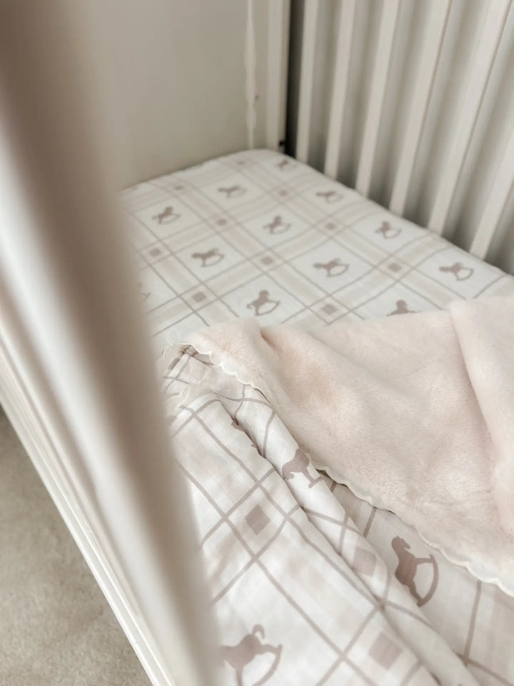 Pop Ya Tot Organic Rocking Horse Fur Lined Blanket