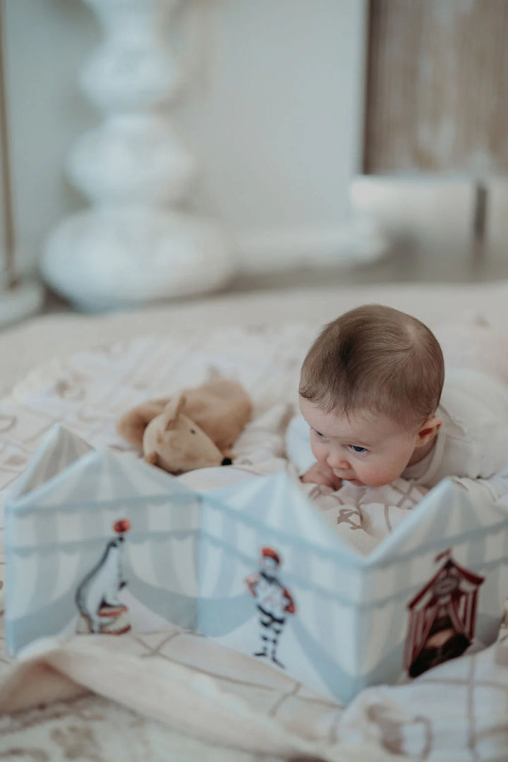 Pop Ya Tot Le Cirque Crinkle Tummy Time Book