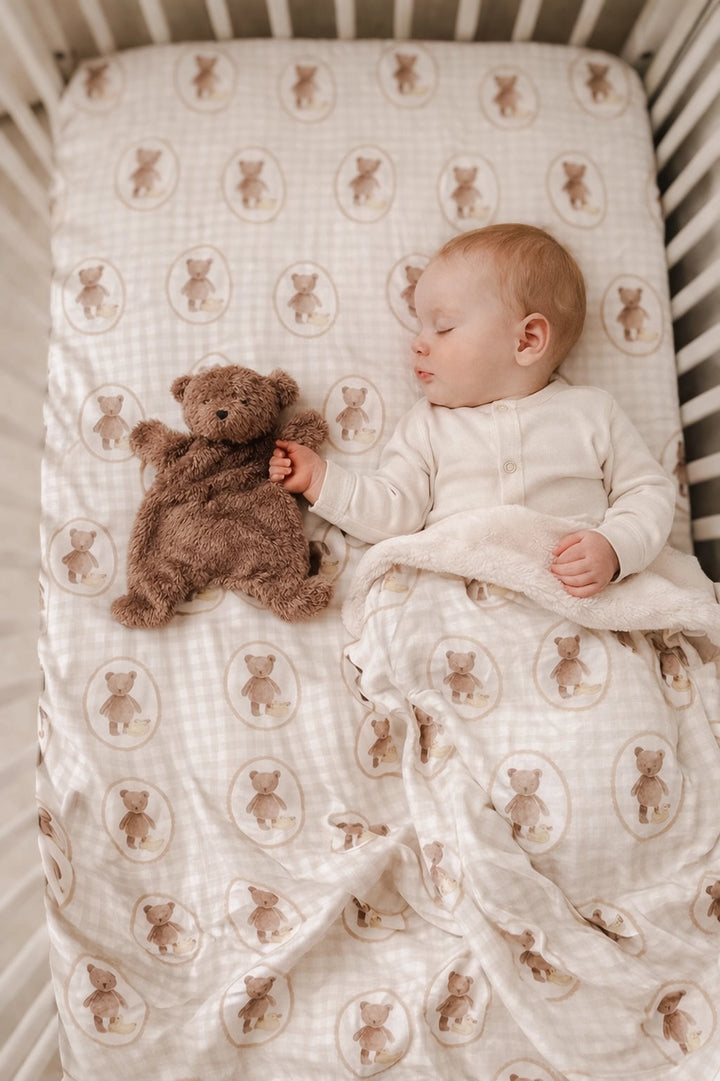 Pop Ya Tot Little Teddy Comforter Toy - Brown Little Ted