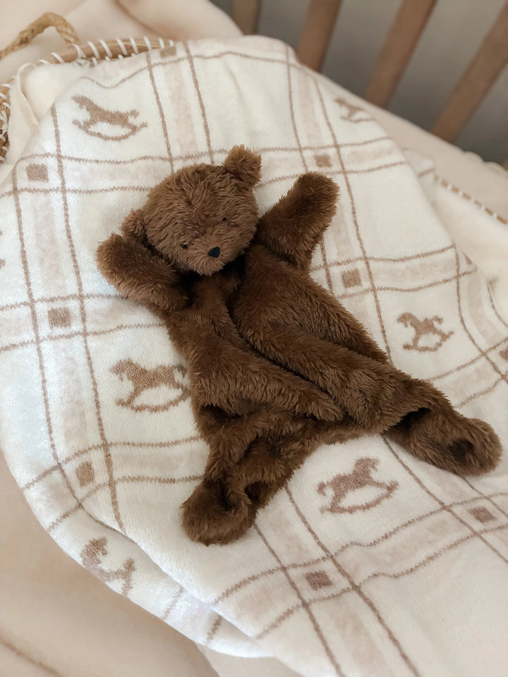 Pop Ya Tot Little Teddy Comforter Toy - Brown Little Ted
