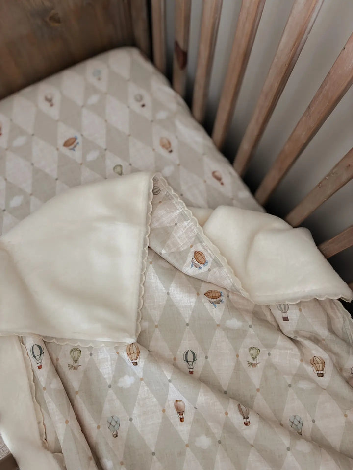 Pop Ya Tot Organic Up & Away Fur Lined Blanket