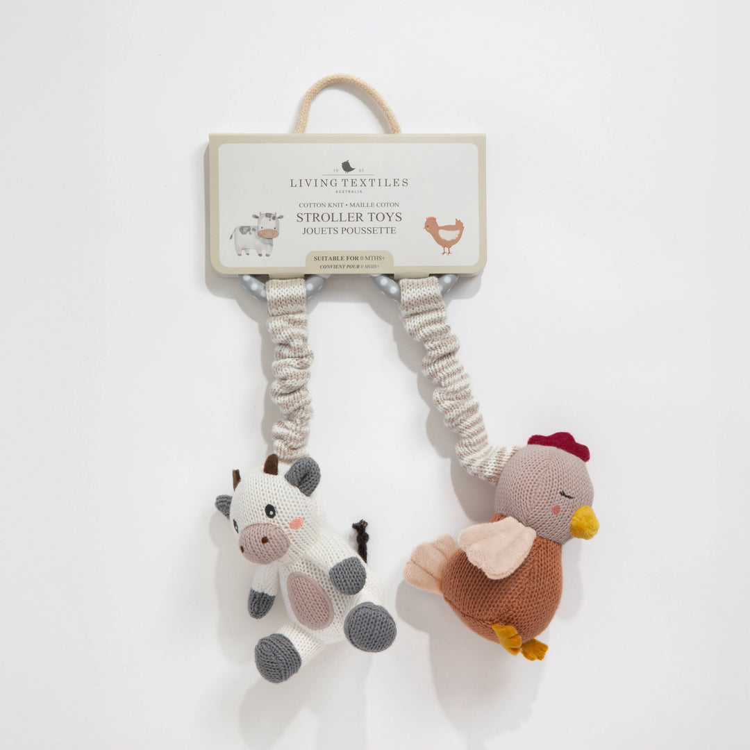 Pram/Stroller Toys - Cow & Chicken