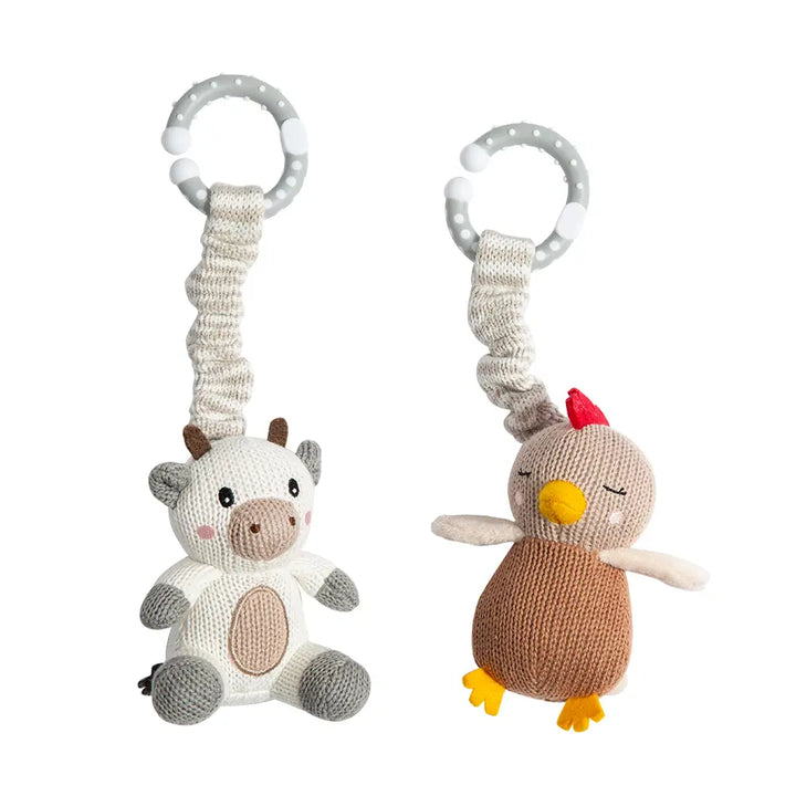 Pram/Stroller Toys - Cow & Chicken