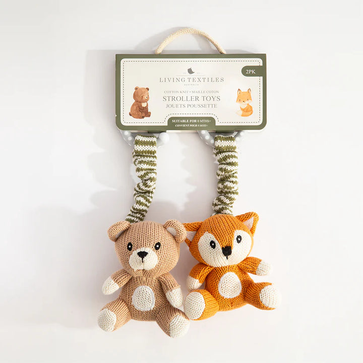 Pram/Stroller Toys - Bear & Fox