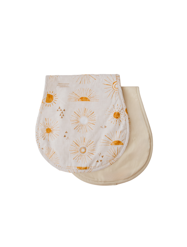 Bambella Burp Cloths 2 Pack | Bohemian Sunshine & Oat