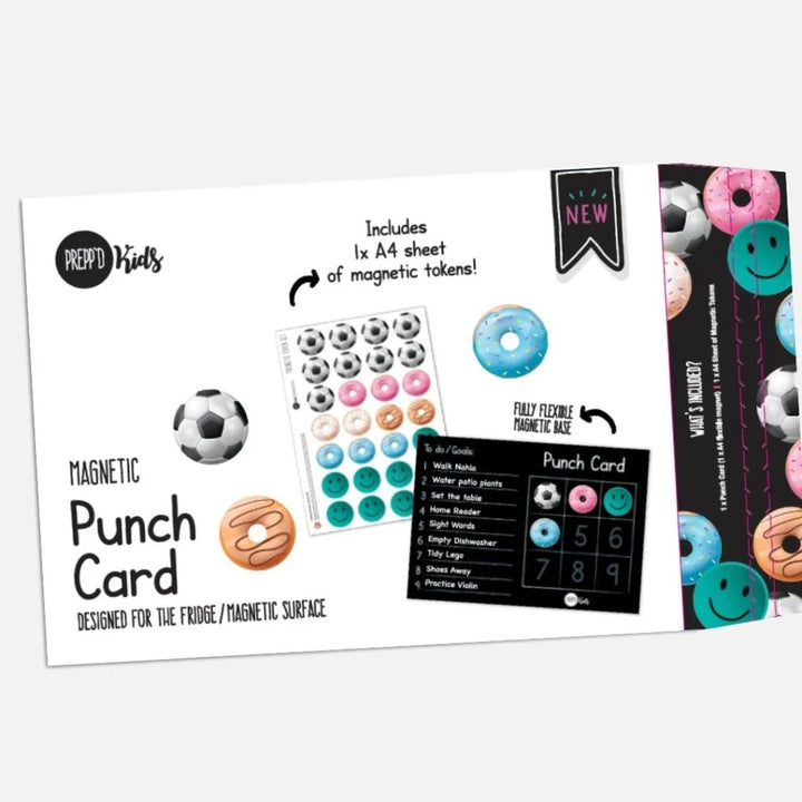 Preppd Kids Magnetic Punch Card Reward Chart