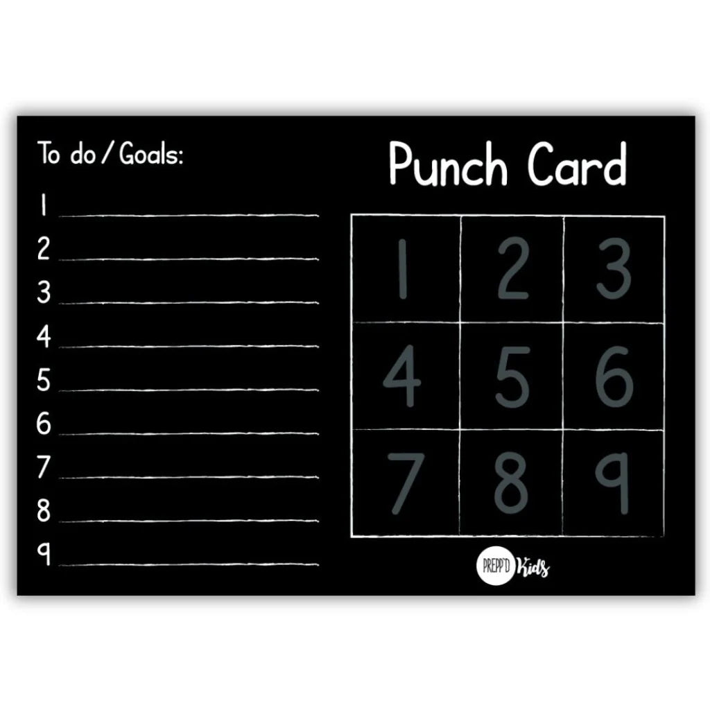 Preppd Kids Magnetic Punch Card Reward Chart