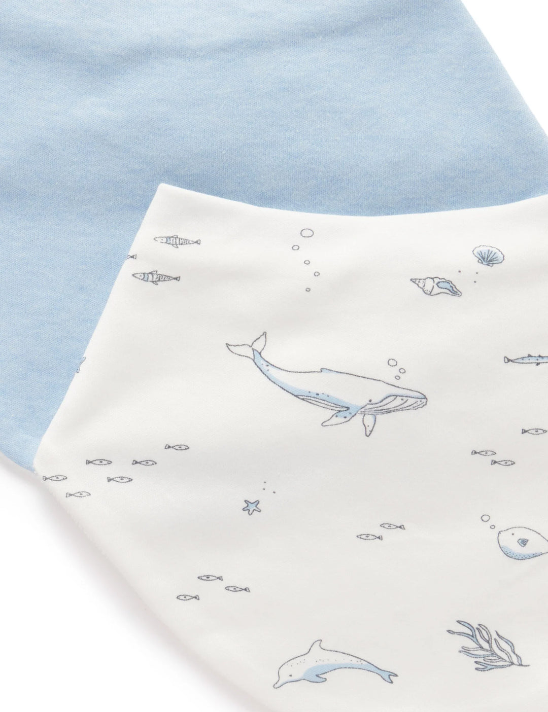 Purebaby Dribble Bib 2 Pack - Vanilla Nautical