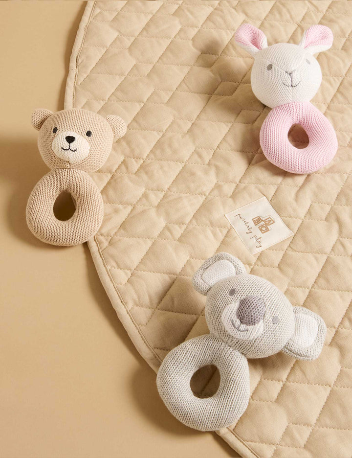 Purebaby Koala Knit Rattle