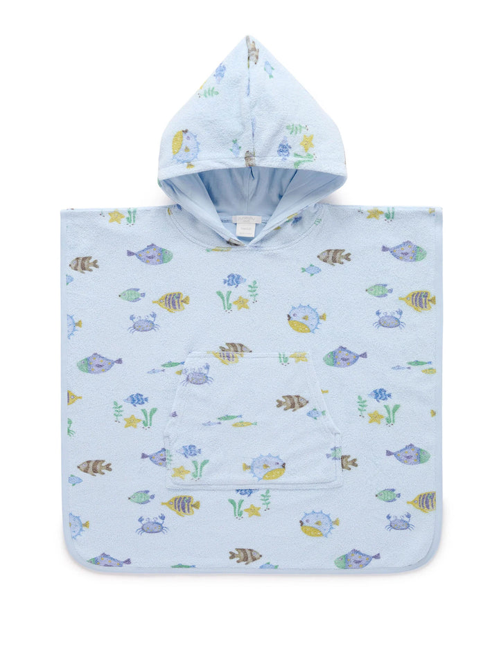 Purebaby Organic Cotton Hooded Towel - Fishie