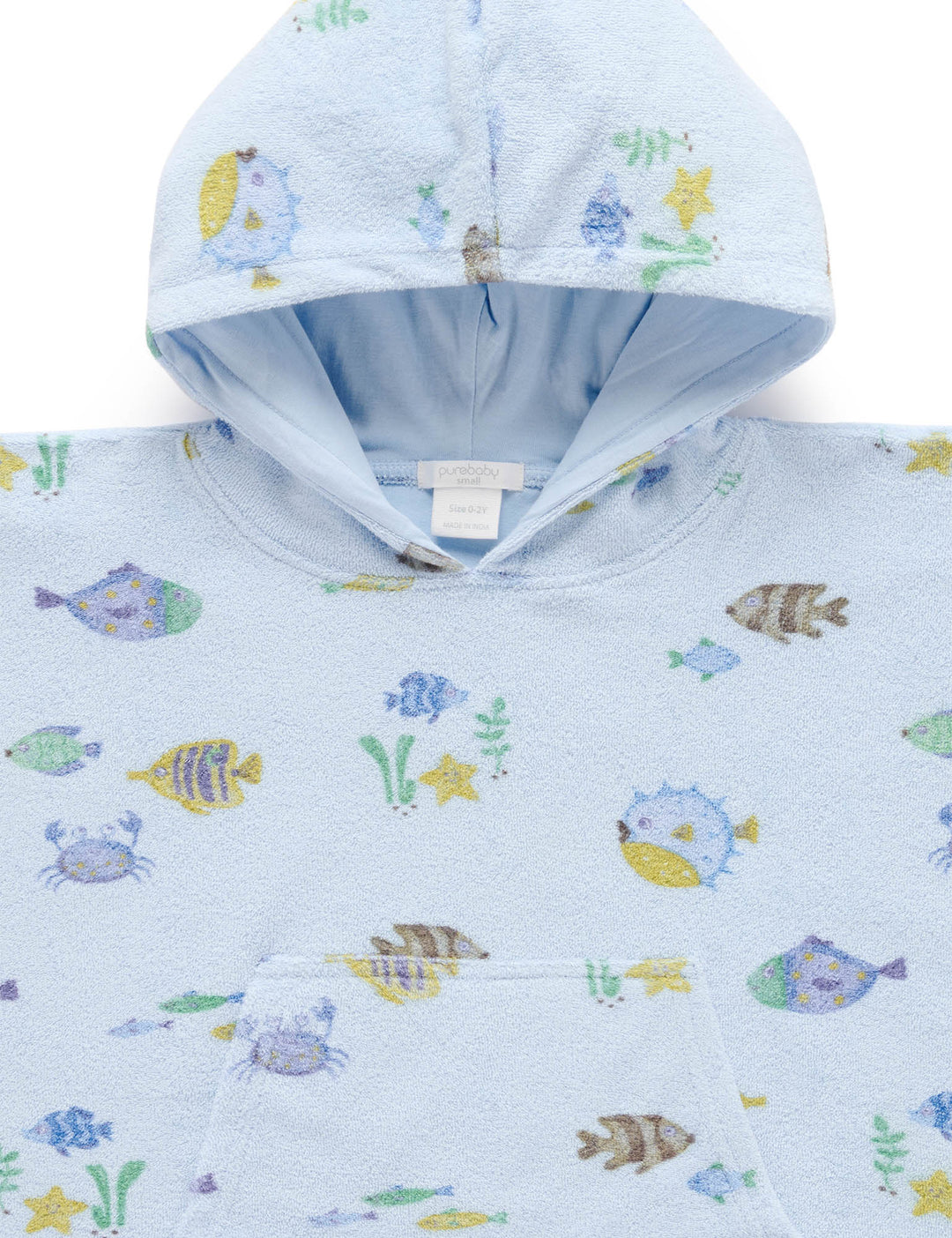 Purebaby Organic Cotton Hooded Towel - Fishie