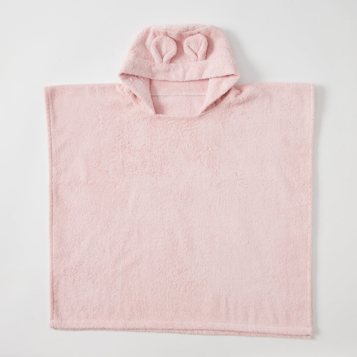 Cotton Hooded Poncho Towel - Sunshine Pink