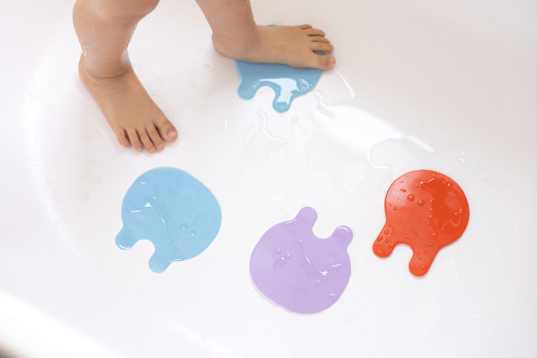 Quut Grippi Jellyfish Bath Safety Grips - Coral Blue