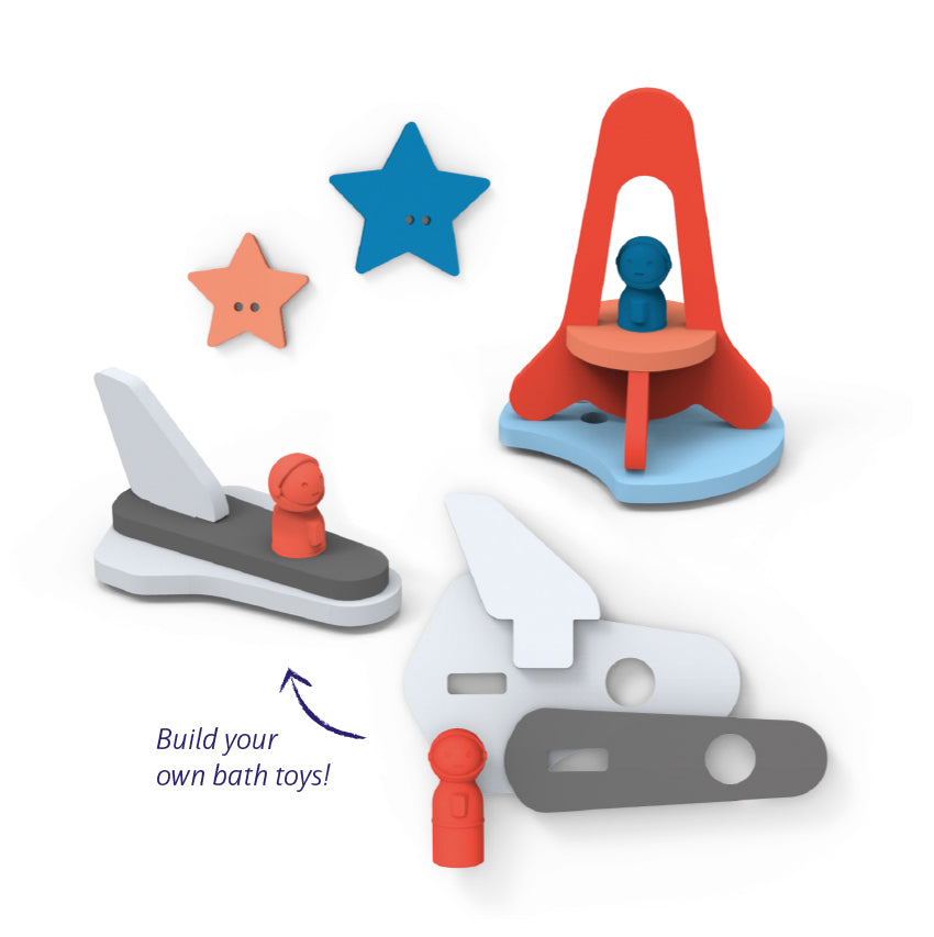 Quut Soft Foam Bath Activity Puzzle - To the Moon & Back