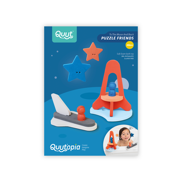 Quut Soft Foam Bath Activity Puzzle - To the Moon & Back